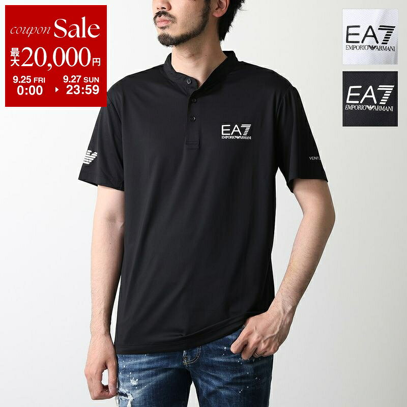 【最大2万円OFFクーポン対象・9/25～9/27限定】EA7 EMPORIO ARMANI エアセッテ エンポリオアルマーニ Tシャツ 8NPT21 PJEMZ メンズ 半袖 カットソー ヘンリーネック VENTUS7 カラー2色