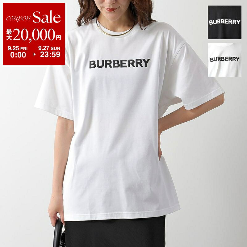 【最大2万円OFFクーポン対象・9/25～9/27限定】BURBERRY バーバリー 半袖 Tシャツ HARRISTON ハリソン 8055307 8055309 レディース カットソー ロゴT オーバーサイズ クルーネック コットン