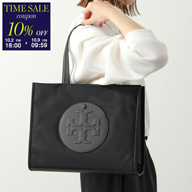 【10％OFFクーポン対象・10/2-18時～】TORY BURCH トリーバーチ トートバッグ ELLA SMALL TOTE エラ スモール トート 164757 レディース ロゴ ナイロン 鞄 001/BLACK【cp_ten】