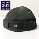 Y-3 ワイスリー ビーニー BEANIE IU1750 メンズ ナイロン クリンクル加工 刺繍ロゴ 帽子 NGTCAR【cp_twen】