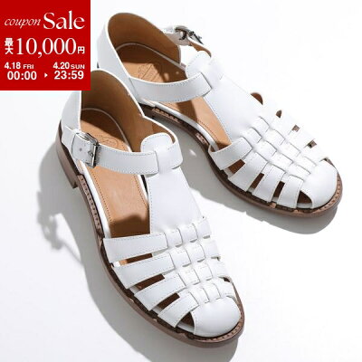 Churchs チャーチ グルカサンダル KELSEY ケルシー DX0001 9FG レディース プレステージカーフレザー ストラップ アンクルベルト 靴 F0ABK/WHITE