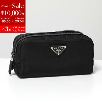 【4/18~4/20限定ポイント3倍】PRADA プラダ Re-Nylon ポーチ 2NA045 2DMH レディース ナイロン トコスメポーチ ラベルポーチ トライアングルロゴ F0002 NERO【po_sannn】