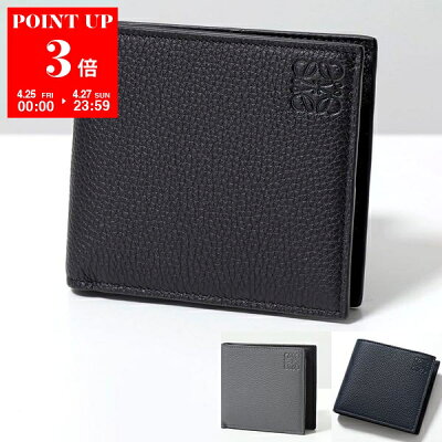【4/25~4/27限定ポイント3倍】LOEWE ロエベ 二つ折り財布 C660501X03 メンズ バイフォールド コインウォレット レザー ミニ財布 小銭入れ アナグラムロゴ カラー3色【po_sannn】