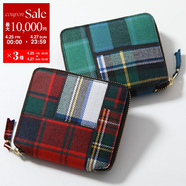Wallet COMME des GARCONS 2つ折り財布（タータンチェックGreen