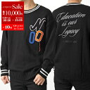 【4/29~5/1限定ポイント10倍】NUMERO 00 ヌメロ ニット CREW VERSITY KNIT 22125 メンズ セーター ロゴ ワッペン 刺繍...