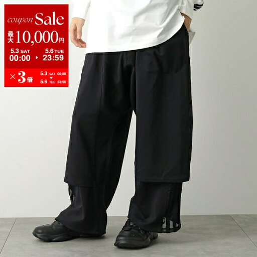 Y-3 ワイスリー ワイドパンツ M 3S TP OPENHEM 3ストライプス トラックパンツ オープンヘム JN4990 メンズ ナイロン メッシュ ロゴ BLACK【po_sannn】 Y-3 ワイスリー ワイドパンツ M 3S TP OPENHEM 3ストライプス トラックパンツ オープンヘム JN4990 メンズ ナイロン メッシュ ロゴ BLACK【po_sannn】