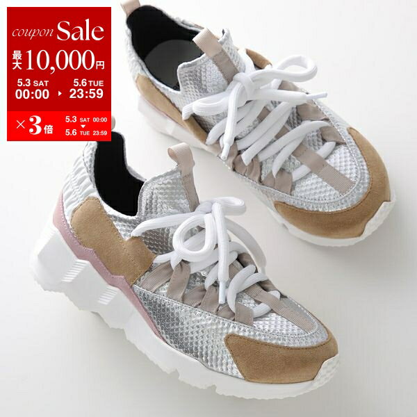 PIERRE HARDY ピエールアルディ スニーカー TREK COMET トレックコメット NS04Z レディース スウェード シューズ 靴 SAND-PINK-SILVER【po_sannn】のサムネイル