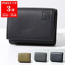 LOEWE ロエベ 三つ折り財布 TRIFOLD WALLET トライフォールド C660TR2X04 メンズ レザー ミニ財布 小銭入れあり アナグラム ロゴ カラー4色
