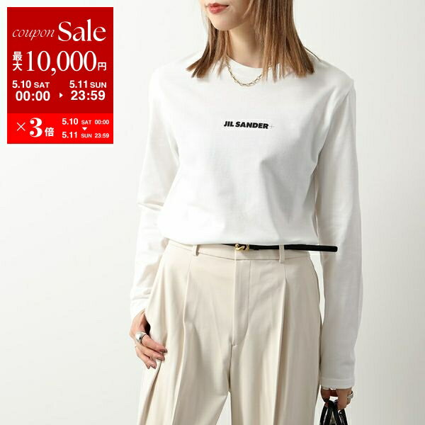 JIL SANDER+ ジルサンダー プラス 長袖 Tシャツ J40GC0117 J20103 レディース コットン ロゴT ロンT クルーネック 102/PORCELAINのサムネイル