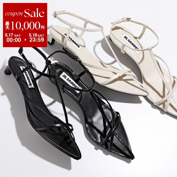 【6/15限定！2人に1人が当選！エントリーで最大100%ポイントバック】JIL SANDER ジルサンダー サンダル J15WP0129 P6521 レディース レザー ポインテッドトゥ ストラップ シューズ 靴 靴 カラー2色【po_fivee】のサムネイル