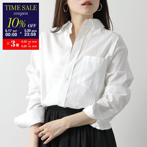 可愛い花柄◇CELINE ジョーゼット ネックリボン シルク ブラウス