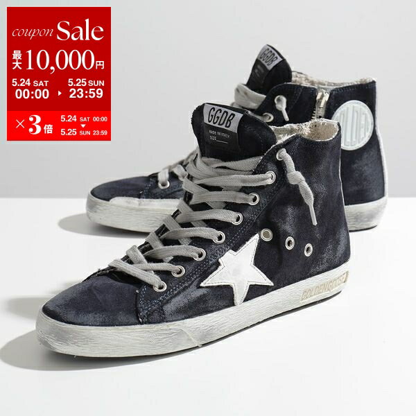 GOLDEN GOOSE ゴールデングース スニーカー FRANCY フランシー GWF00113 F000322 レディース レザー スウェード ハイカット ヴィンテージ 靴 50517/NIGHTBLUE-WHITEのサムネイル