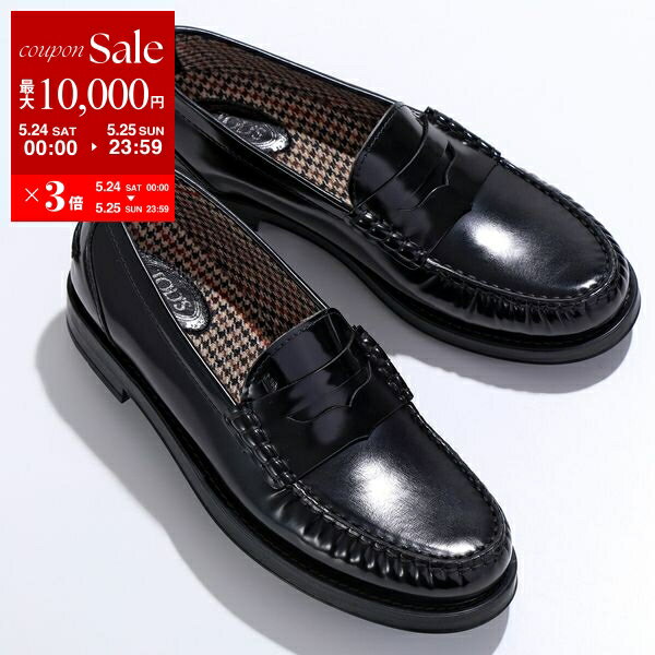 TODS トッズ ローファー XXW02I00010SHA レディース レザー 千鳥格子 シューズ 靴 B999/NERO 【po_fivee】【dc_kikaku】のサムネイル