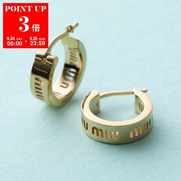 ミュウ ミュウ ピアス MIU MIU METAL EARRINGS WITH CRYSTALS