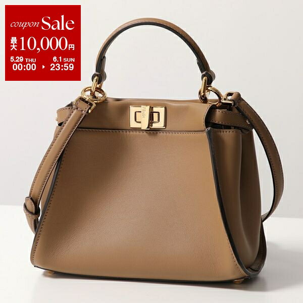 FENDI フェンディ ハンドバッグ PEEKABOO MINI ピーカブー ミニ スモール 8BN244 AQ09 レディース ショルダーバッグ レザー 鞄 F1IR8/SAND+TAB-MR+OS 8BN244AQ09F1IR8のサムネイル
