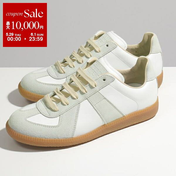 MAISON MARGIELA マルジェラ スニーカー Replica レプリカ S58WS0109 P1895 レディース ジャーマントレーナー スウェード×レザー ローカット 靴 T1016のサムネイル
