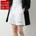 SPORTY&RICH スポーティアンドリッチ ショートパンツ SHAW2310 レディース ショーツ コットン ハーフパンツ ロゴ White【dc_kikaku】