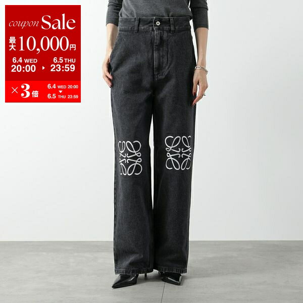 LOEWE ロエベ ジーンズ ANAGRAM BAGGY アナグラム バギー S359Y11XBU レディース デニムパンツ ジーパン Gパン 1100/BLACK【po_sannn】のサムネイル