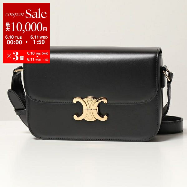CELINE セリーヌ ショルダーバッグ Medium Triomphe トリオンフ ミディアム 187363BF4.38NO レディース レザー ポシェット 鞄 Blackのサムネイル