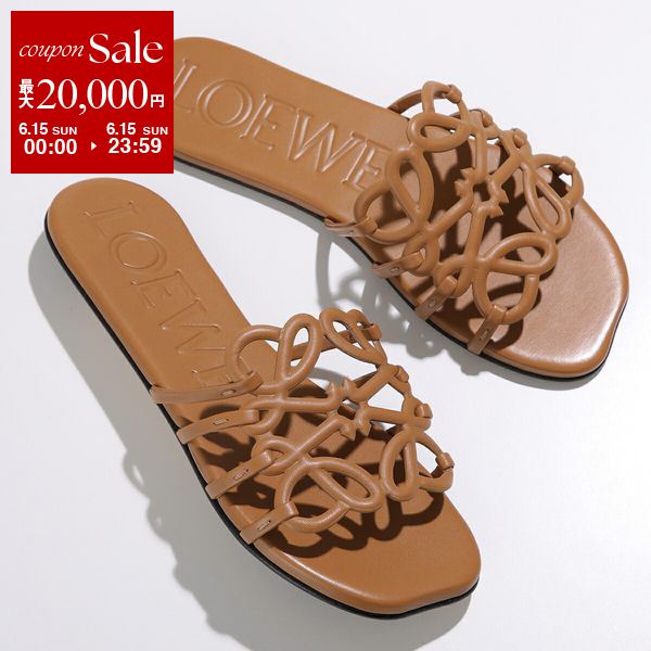 LOEWE ロエベ サンダル PETAL ANAGRAM SLIDE ペタル アナグラム スライド LLSP465X08 レディース レザー フラット シューズ 靴 3150/CAMELのサムネイル