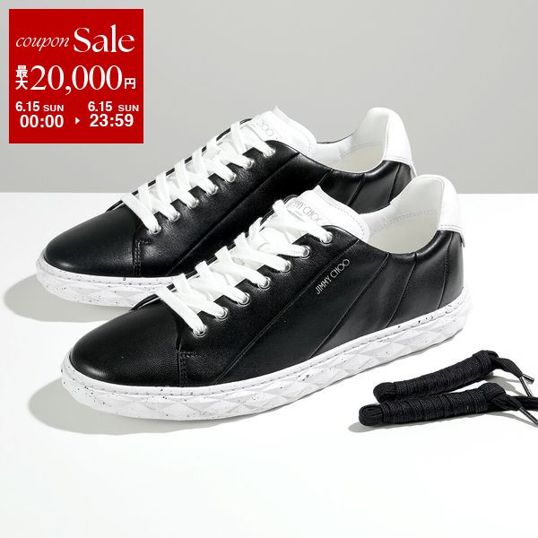 【カラー限定特価】Jimmy Choo ジミーチュウ スニーカー DIAMOND LIGHT M RXN ダイアモンド ライト メンズ ロゴ レザー ローカット