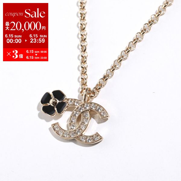 CHANEL シャネル ネックレス ABF387 B19857 レディース ラインストーン ペンダント カメリア フラワー ココマーク CCマーク NAFGXのサムネイル