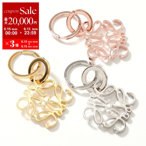 LOEWE ロエベ 111.25.203 ANAGRAM KEYRING アナグラム メタル キーリング キーホルダー チャーム 9230/PALLADIUM レディースのサムネイル