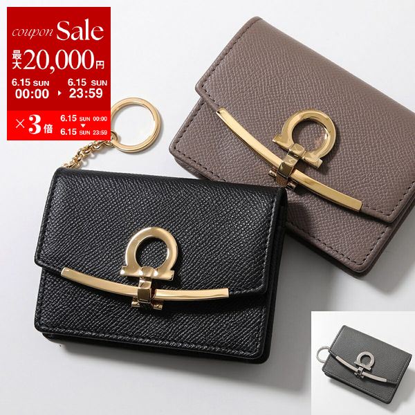 【6/15限定・最大2万円OFFクーポン配布中】FERRAGAMO フェラガモ 名刺入れ 22 D1