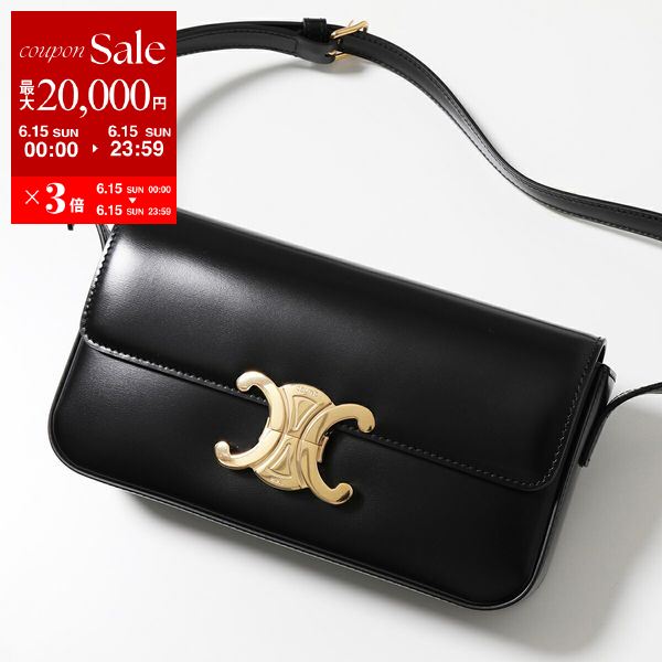 CELINE セリーヌ ショルダーバッグ 194143BF4.38NO レディース Triomphe トリオンフ レザー ハンドバッグ ロゴ 鞄 Black【cp_fivee】のサムネイル