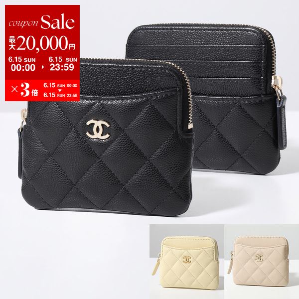 CHANEL シャネル ブラックレザー ミニポーチ コインケース