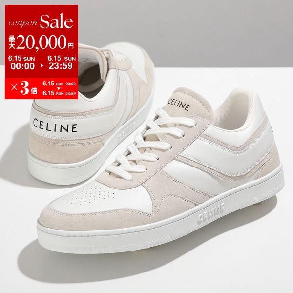 【6/15限定・最大2万円OFFクーポン配布中】CELINE セリーヌ スニーカー 349223721C.09OP メンズ ローカット スウェード レザー レースアップ シューズ 靴 カラー2色【po_sannn】のサムネイル