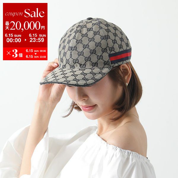 GUCCI グッチ ベースボールキャップ 696845 4HAQQ レディース GGロゴ 帽子 40