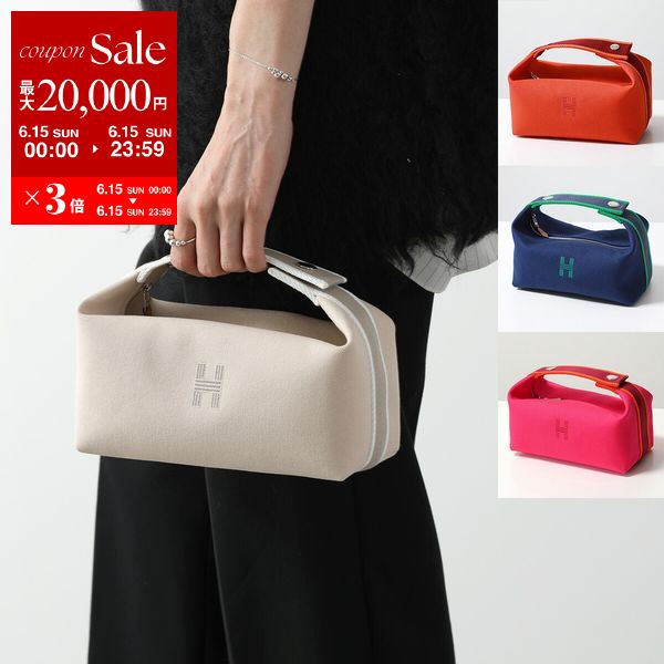 【12/5限定！2人に1人が当選！エントリーで最大100％ポイントバック】 HERMES エルメス ポーチバッグ ブリッドアブラック BRIDE A BRAC PM H104222M レディース トワルアッシュ トワルH ハンドバッグ SV 鞄 カラー4色のサムネイル