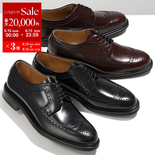 【6/15限定・最大2万円OFFクーポン配布中】Berwick1707 バーウィック ドレスシューズ 3681 メンズ ウィングチップ レザー シューズ レースアップ アーモンドトゥ 革靴 カラー2色【po_sannn】