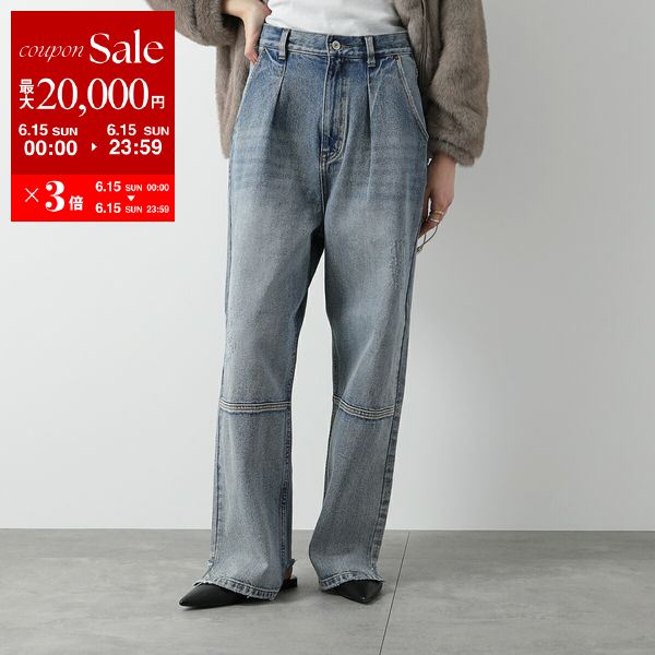 YENN イエン デニムパンツ HIGH RISE TUCK WIDE PANTS Y222-310