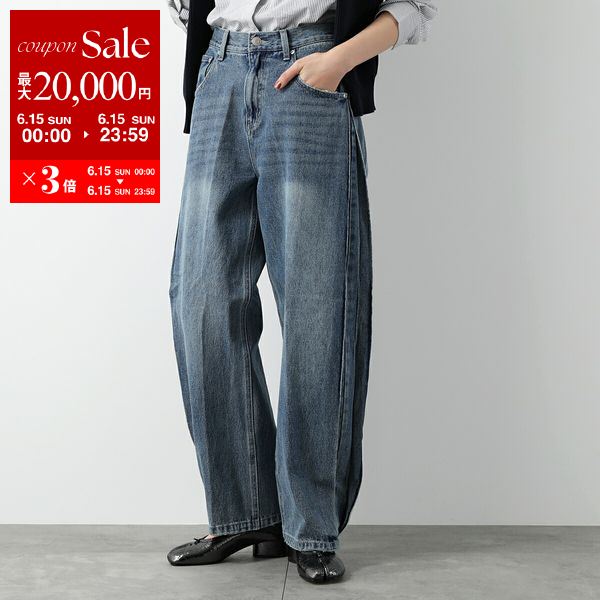 YENN イエン デニムパンツ SIDE PLEATED DENIM PANTS Y243-3104