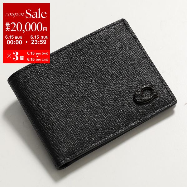 【6/15限定・最大2万円OFFクーポン配布中】COACH コーチ 二つ折り財布 CJ947 メンズ