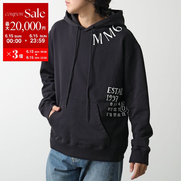楽天インポートセレクトmusee【6/15限定・最大2万円OFFクーポン配布中】MM6 エムエムシックス メゾンマルジェラ パーカー SH0GU0026 M25012 メンズ プルオーバー スウェット 長袖 ロゴ 899【po_sannn】