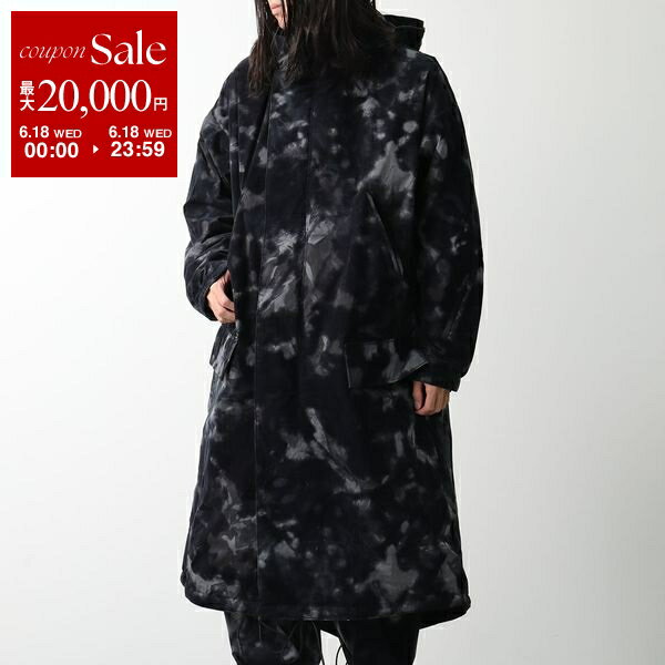 楽天インポートセレクトmusee【6/18限定・最大2万円OFFクーポン配布中】Y-3 ワイスリー パデッドコート M AOP PAD PARKA IW7786 メンズ 中綿 ジャケット ナイロン ロング丈 フード付 BLACK/MULTCO