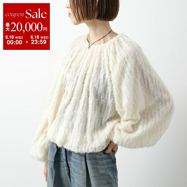 CHIGNON シニヨン ブラウス 1646-486KK レディース フェザー チュール ギャザー 