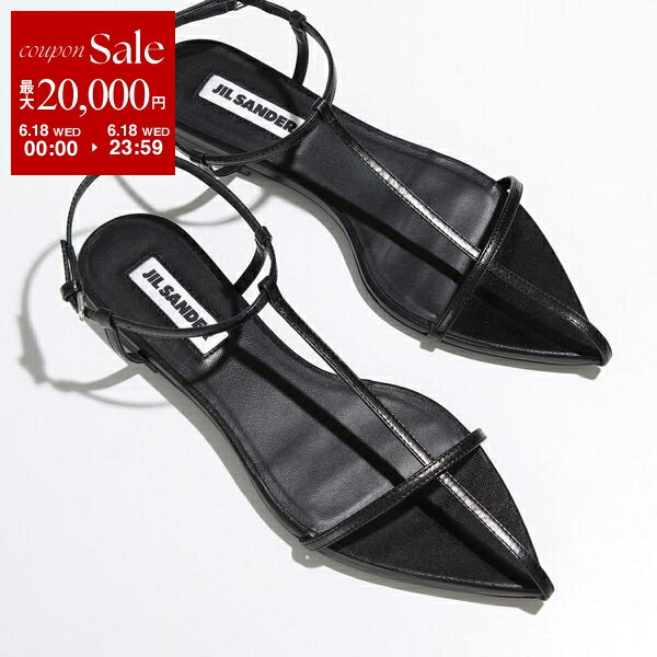 楽天インポートセレクトmusee【6/18限定・最大2万円OFFクーポン配布中】JIL SANDER ジルサンダー フラットサンダル NEW TRIPON ニュー トリポン J15WP0081 P8226 レディース ポインテッドトゥ 靴 001 J15WP0081P8226001