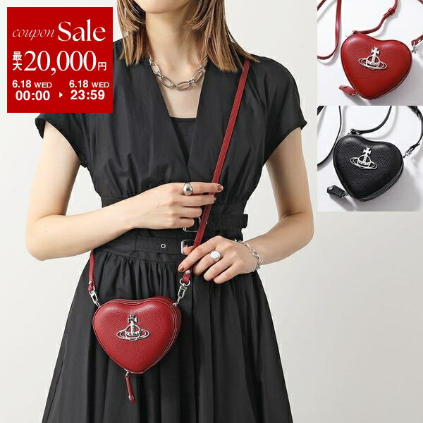 楽天インポートセレクトmusee【6/18限定・最大2万円OFFクーポン配布中】Vivienne Westwood ヴィヴィアンウエストウッド マイクロバッグ MINI HEART CROSSBODY ハート 5202006OU 58020003W S000D レディース グレイン ショルダーバッグ 鞄 カラー2色