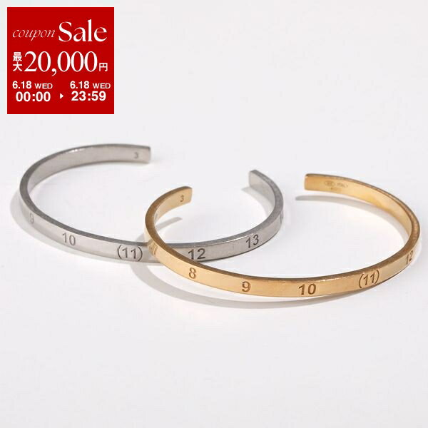 楽天インポートセレクトmusee【6/18限定・最大2万円OFFクーポン配布中】MAISON MARGIELA メゾンマルジェラ バングル SI8UY0002 SV0129 メンズ ナンバリング カフ ブレスレット アクセサリー silver925 カラー2色 SI8UY0002SV0129951