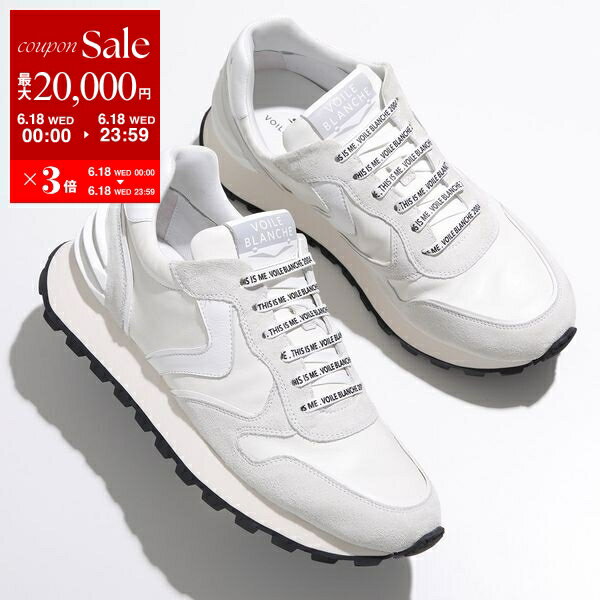 楽天インポートセレクトmusee【6/18限定・最大2万円OFFクーポン配布中】VOILE BLANCHE ボイルブランシェ スニーカー PARIS POWER パリス パワー 2018797 メンズ ローカット スウェード ロゴ 靴 0N01【po_sannn】