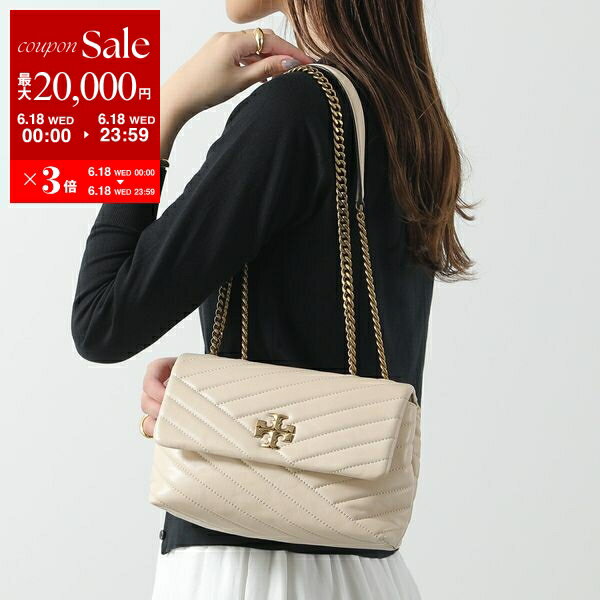 楽天インポートセレクトmusee【6/18限定・最大2万円OFFクーポン配布中】TORY BURCH トリーバーチ ショルダーバッグ SMALL KIRA CHEVRON CONVERTIBLE キラ 90452 レディース レザー ダブルT ロゴ 鞄 122/NEW-CREAM【po_sannn】