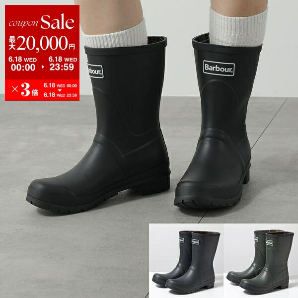 楽天インポートセレクトmusee【6/18限定・最大2万円OFFクーポン配布中】Barbour バブアー レインブーツ Banbury バンベリー LRF0084 レディース ミドル丈 ラバーブーツ 防水仕様 ハウスタータンライニング カラー3色【po_sannn】