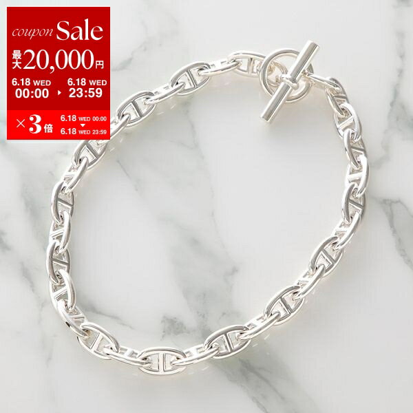 HERMES エルメス ネックレス Chaine d'ancre GM 29コマ H101263B シェーヌダンクル レディース アンカーチェーン チョーカー silver925 ロゴ刻印 SV/シルバーのサムネイル