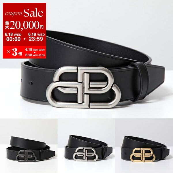楽天インポートセレクトmusee【6/18限定・最大2万円OFFクーポン配布中】BALENCIAGA バレンシアガ ベルト BB LARGE BELT 35 ラージ 570370 1CH0B 1CH04 1000 レディース レザー ロゴメタルバックル カラー3色【po_sannn】