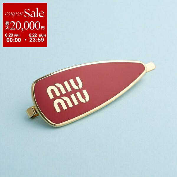 MIUMIU ミュウミュウ ヘアピン 5IF147 2F6T レディース ロゴ ヘアアクセサリー エナメルメタル ヘアクリップ カラー5色【po_sannn】のサムネイル