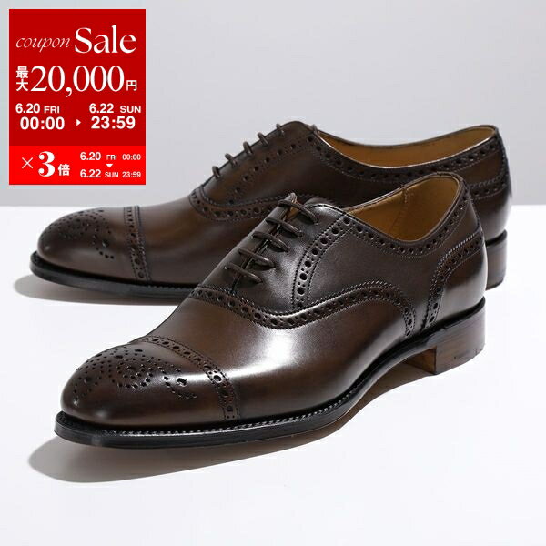 楽天インポートセレクトmuseeJOSEPH CHEANEY ジョセフチーニー レザーシューズ WILFRED ウィルフレッド メンズ レザーソール カーフ セミブローグ Fワイズ 靴 BURNISHED MOCHA【po_sannn】